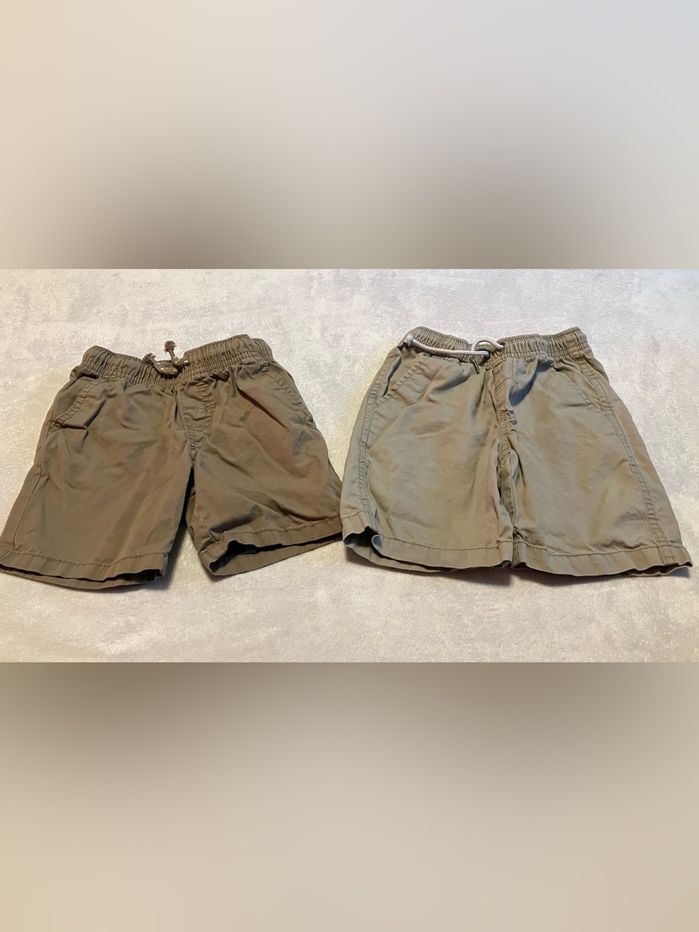 Cat & Jack Tan Flat Front Elastic-Waist Shorts